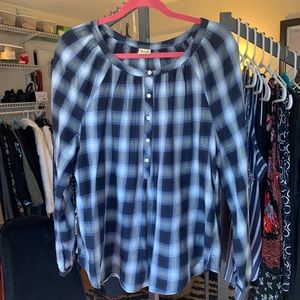 Blue plaid pheasant top